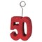 6 Pack Bulk Glittered 50th Birthday Party Photo/Balloon Holder - red
